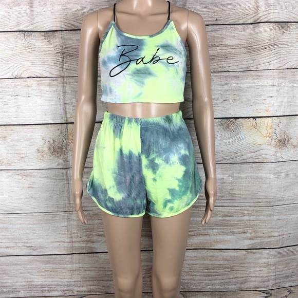 Boutique | Babe Tie Dye Shorts Set - Picture 3 of 7